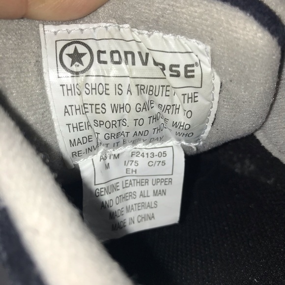 Converse  Men's Retro Joggers Navy Leather Suede Steel Toe Work Shoes Size 6.5D - Picture 6 of 12